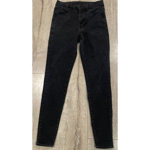 American Eagle Women's Curvy Hi-Rise Jegging Black Sz 4 Regular Next Level Stret